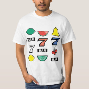 Spielautomat kerbt Früchte - das Spiel, zum des T-Shirt