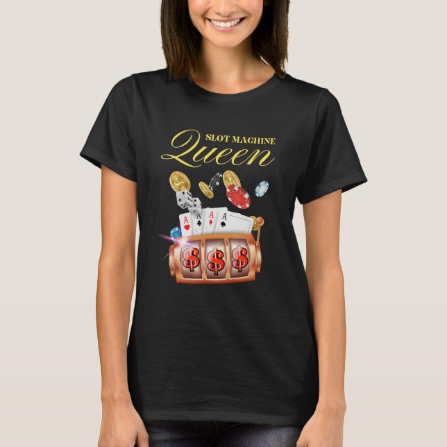 Spielautomat Queen Casino T-Shirt (Vorderseite)