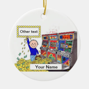 Spielautomat-Spieler - Mann Keramikornament