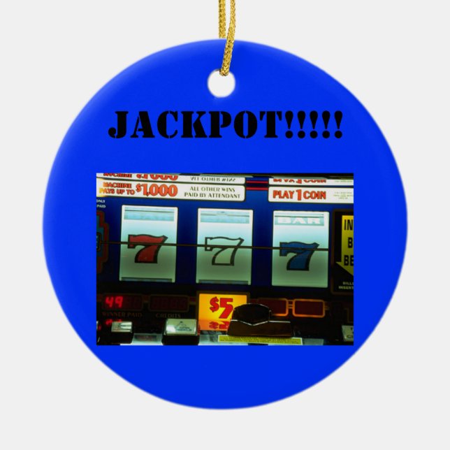 SPIELAUTOMAT-VERZIERUNG KERAMIKORNAMENT (Vorne)