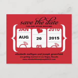 Spielautomaten Save the Date - Hochzeit Ankündigungspostkarte