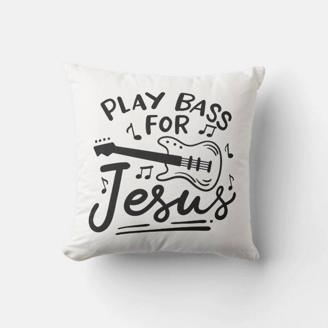 Spielball für Jesus Christliche Gitarrist Kissen (Vorderseite)