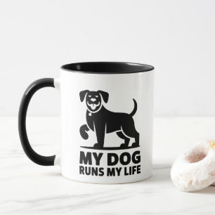 Spielbare Hundeskizze "Mein Hund regiert mein Lebe Tasse