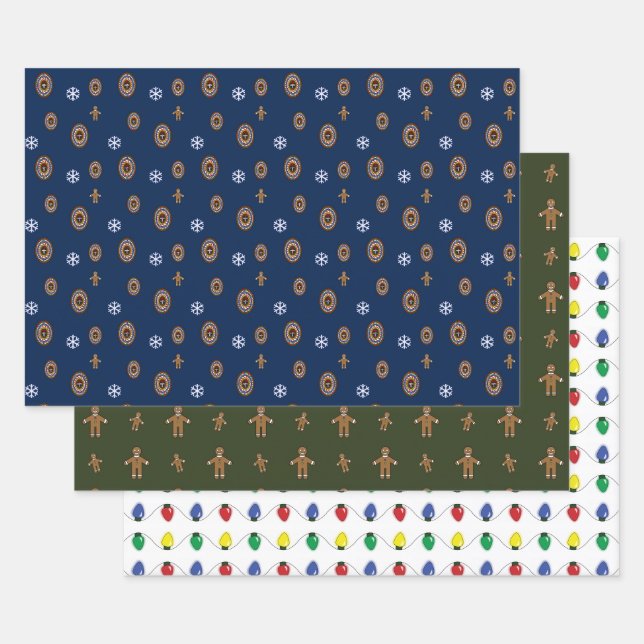 Spielbares Weihnachtswrapping Paper-Set Geschenkpapier Set (Set)