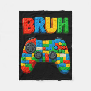Spielbausteine Bruh-Spruch Lustiger Gamer-Jungen  Fleecedecke