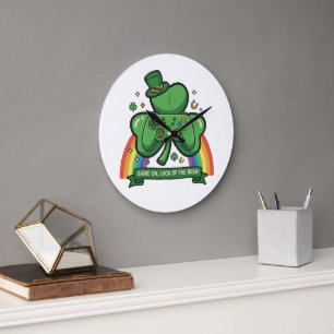 Spielbeginn - Das Glück der Iren St. Patrick's D Große Wanduhr
