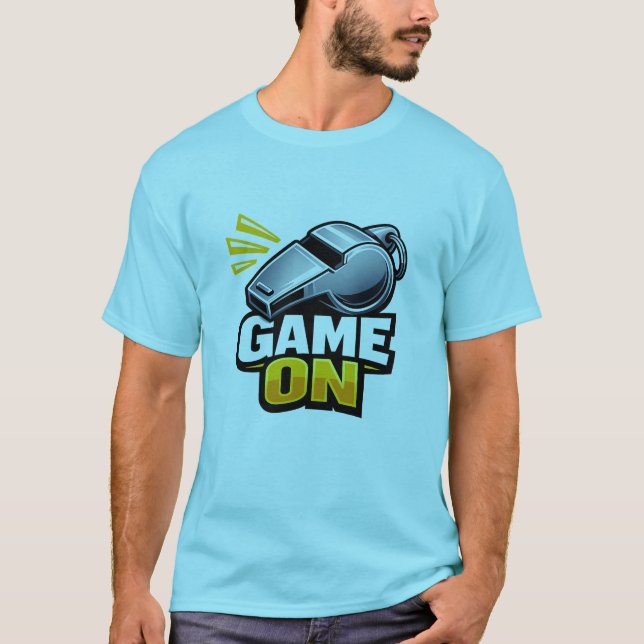 Spielbeginn Schiedsrichterpfiff T-Shirt (Vorderseite)