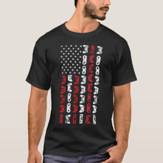 Spielcontroller 4. Juli Coole USA-Flagge T-Shirt
