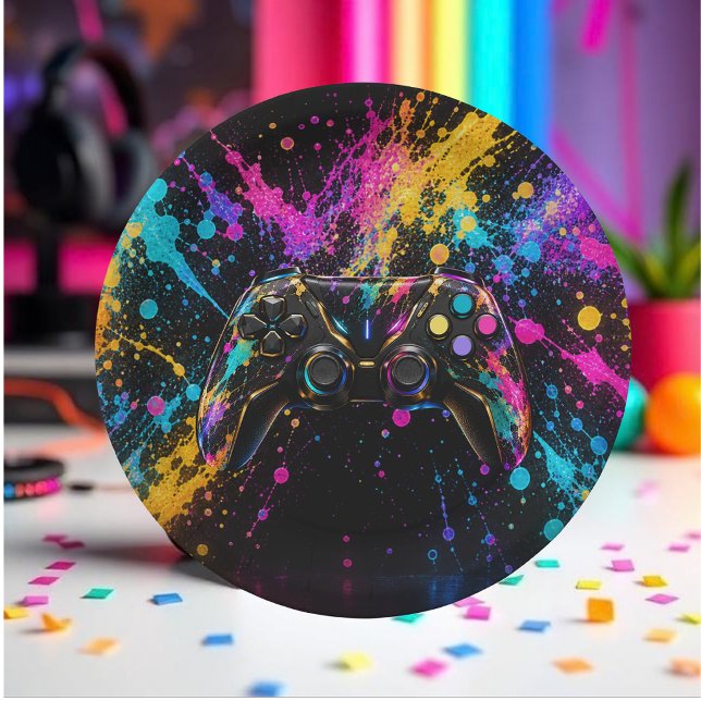 Spielcontroller Pappteller (Gaming Controller Paper Plates )