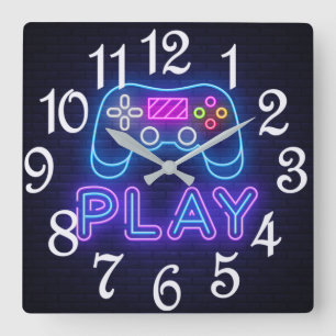 Spielcontroller  quadratische wanduhr