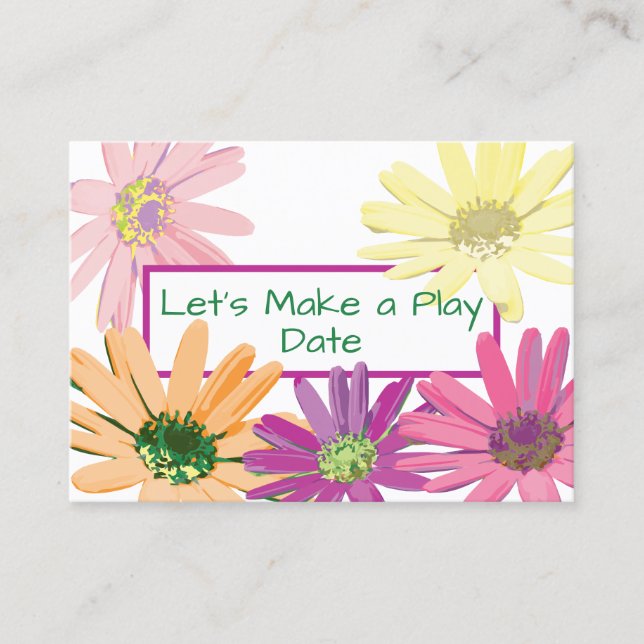Spieldatenkarte von Daisy Child Visitenkarte (Vorderseite)