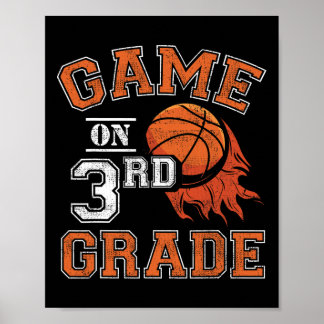 Spiele auf der dritten Stufe Basketball erster Tag Poster