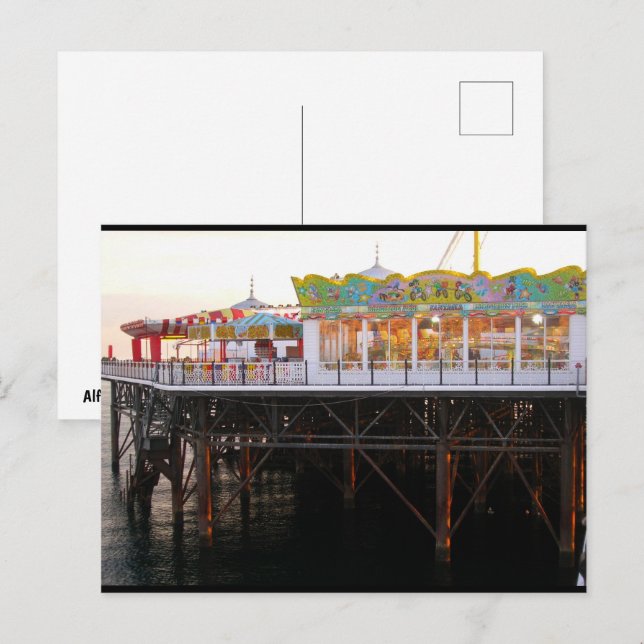 Spiele auf der Pier Postkarte (Vorne/Hinten)