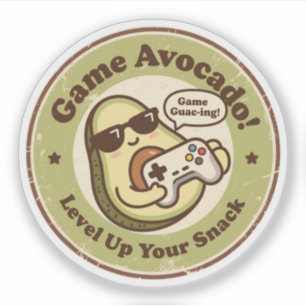 Spiele Avocado! Erhöhe deine Snack-Stufe Aufkleber