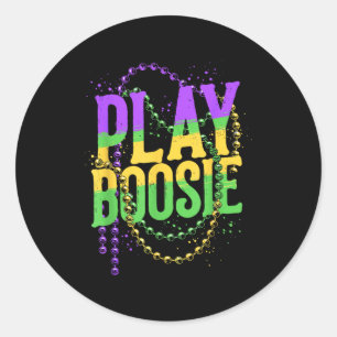 Spiele Boosie-Perlen Mardi Gras Karneval Louisiana Runder Aufkleber