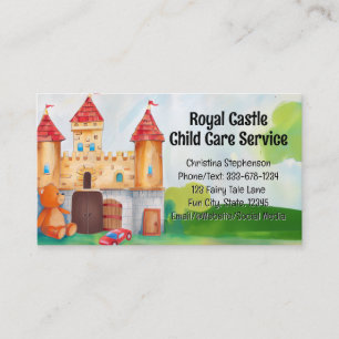 Spiele Castle Child Tagesbetreuung Babysitter Kind Visitenkarte