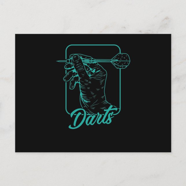 Spiele Dart Postkarte (Vorderseite)