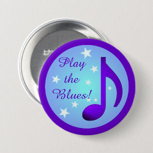 Spiele die Blues Purple Blue Note Circle Stars Button