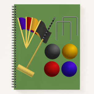Spiele für Croquet Spiral Notebook Notizbuch