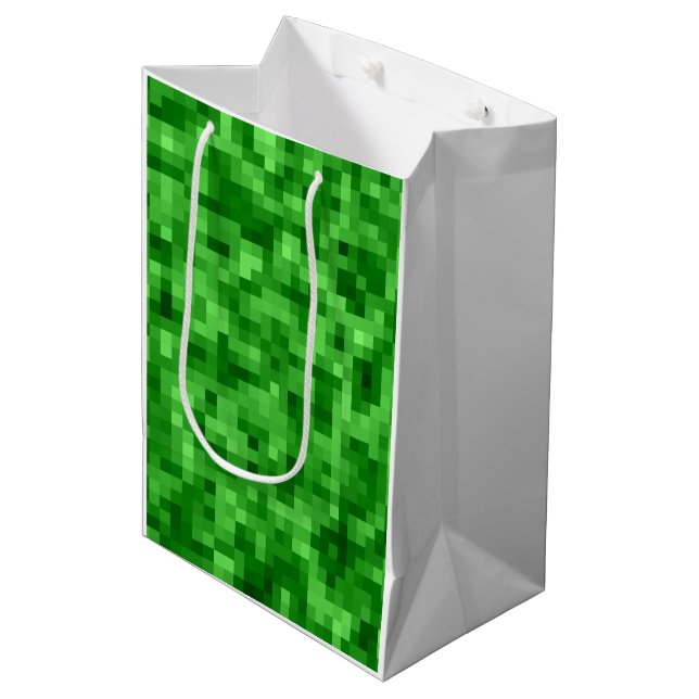 Spiele für grüne, gepunktete Grasfeld-Spiele Mittlere Geschenktüte (Vorderseite Schrägansicht)