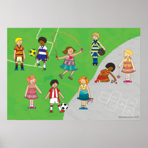 Spiele für Spielplätze Jungs und Mädchen Poster