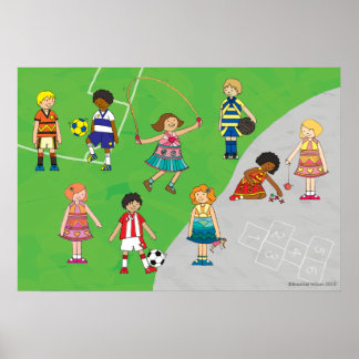 Spiele für Spielplätze Jungs und Mädchen Poster
