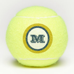 Spiele im Stil Monogramm Initial Sportgeschenk Tennisbälle
