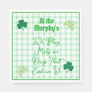 Spiele Mahjong Days End Y Watercolor Shamrocks Serviette