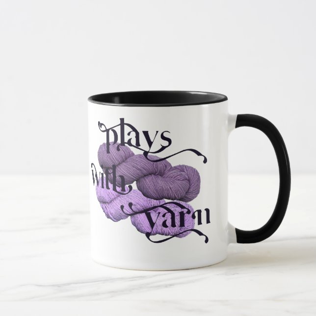 Spiele mit der Garn-Tasse für Stricker Tasse (Rechts)