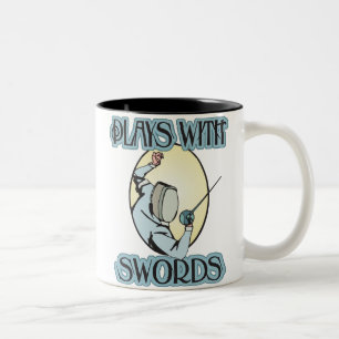 Spiele mit Schwertern Zweifarbige Tasse