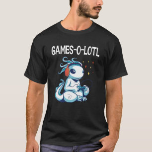 Spiele O Lot Gaming Salamander Fisch Axolotl T-Shirt