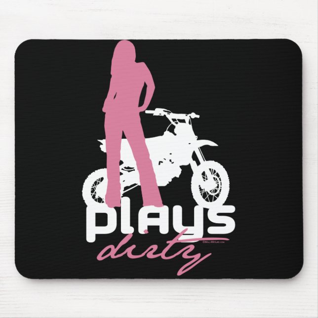 Spiele schmutzig - Mädchen Mousepad (Vorne)