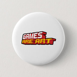 Spiele sind Kunst - Gamer-Spiel-Videospiel Button