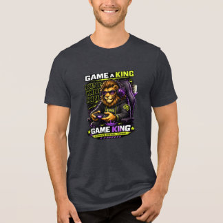 Spiele wie ein König – Lion Gamer Gaming T-Shirt Tri-Blend Shirt