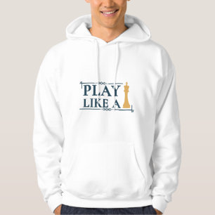 Spiele wie ein König – Zitat zur Power-Strategie - Hoodie