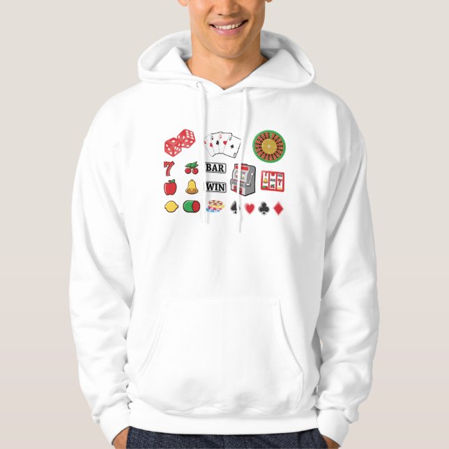 Spielelemente Casino Spiele Hoodie (Vorderseite)