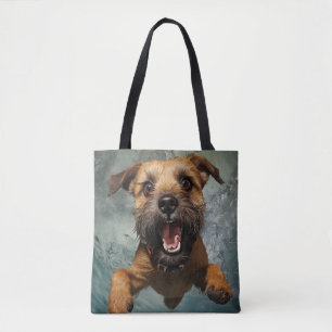 Spielelustiger Hund Schwimmt Unterwasser Design Tasche