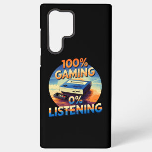 Spielen 0% Hören Funny Gamer Retro Style Gaming Samsung Galaxy Hülle