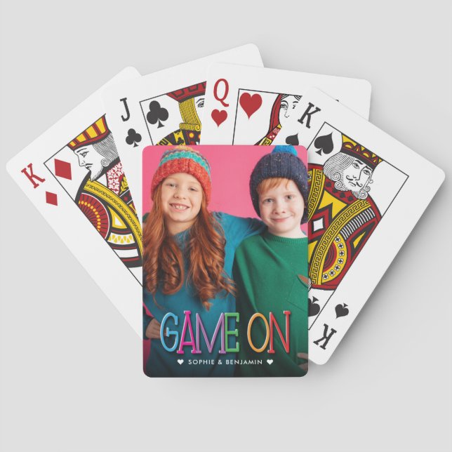 Spielen auf Kids Foto Spielkarten (Rückseite)