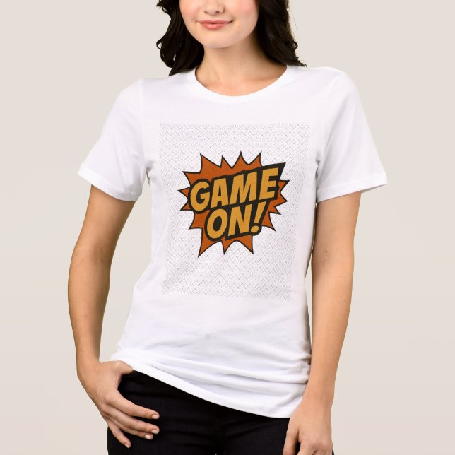 SPIELEN! Comic Burst - Gamer Wall Poster Tri-Blend Shirt (Vorderseite)