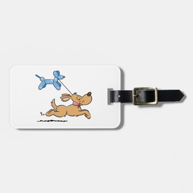 Spielen des Hundes Gepäckanhänger (Vorderseite horizontal)
