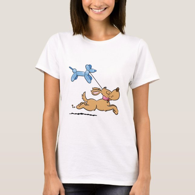 Spielen des Hundes T-Shirt (Vorderseite)