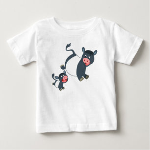 Spielen des umgeschnallten Gallowaykuh-u. Baby T-shirt