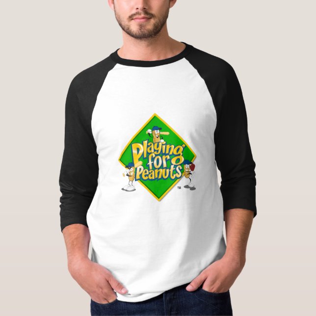 Spielen für Erdnüsse - 3/4 Hülsen-Shirt T-Shirt (Vorderseite)