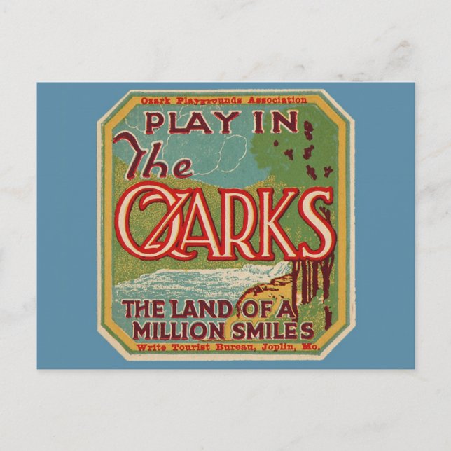 Spielen im OZARKS Land eine Million Lächeln Postkarte (Vorderseite)