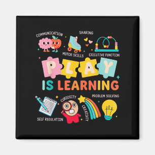 Spielen ist Kindergarten Lehrerin Lebensschule Magnet