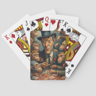 Spielen mit Affen auf Karten Spielkarten
