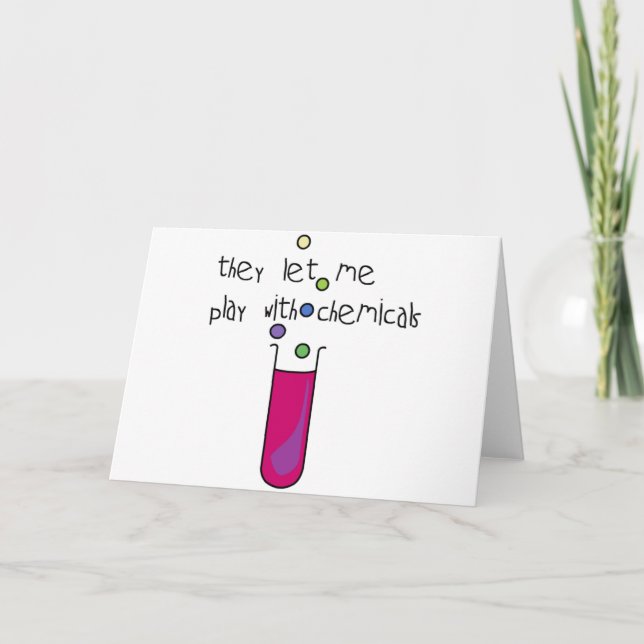 Spielen mit Chemikalien Karte (Vorderseite)