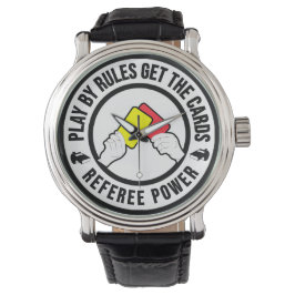 Spielen nach Regeln erhalten die Karten Referenten Armbanduhr