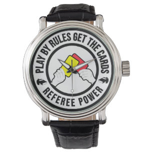 Spielen nach Regeln erhalten die Karten Referenten Armbanduhr